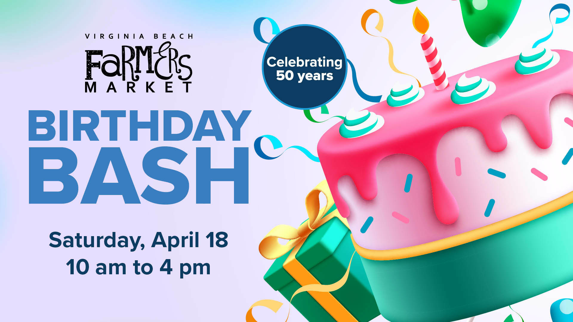 2026 Birthday Bash with a cake and event information
