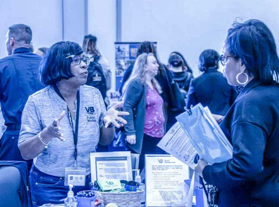 Virginia Beach employees at a City job fair