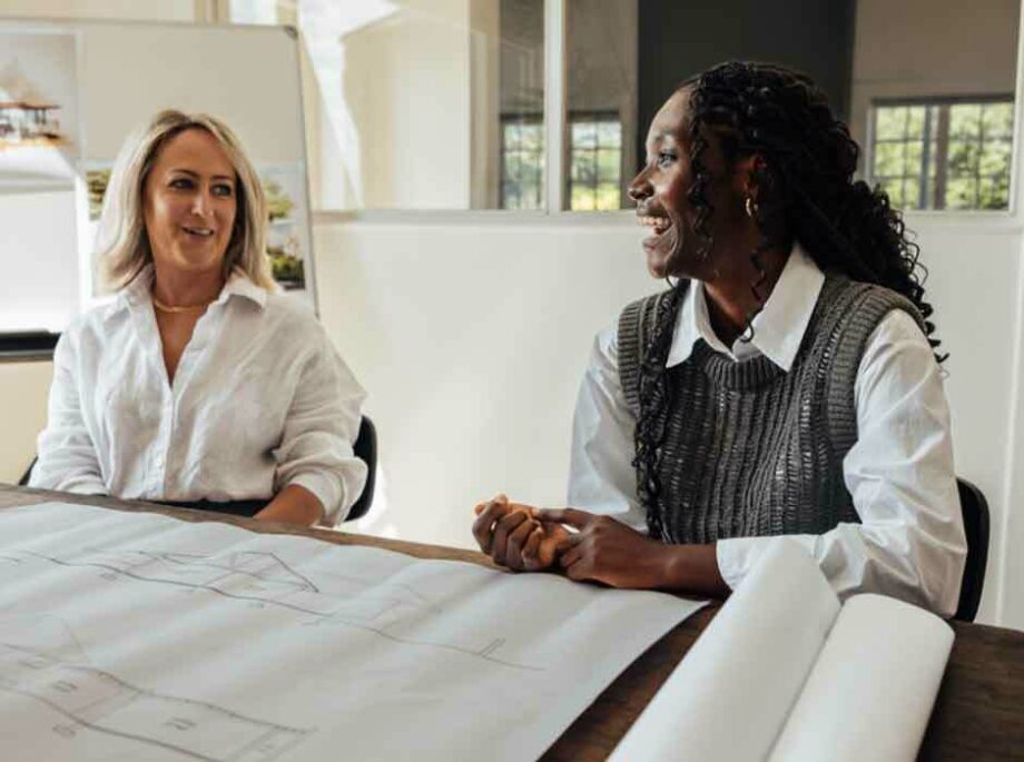 Planners reiewing site plans