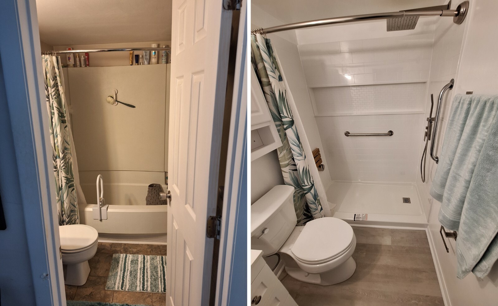 Before and After Shower renovation
