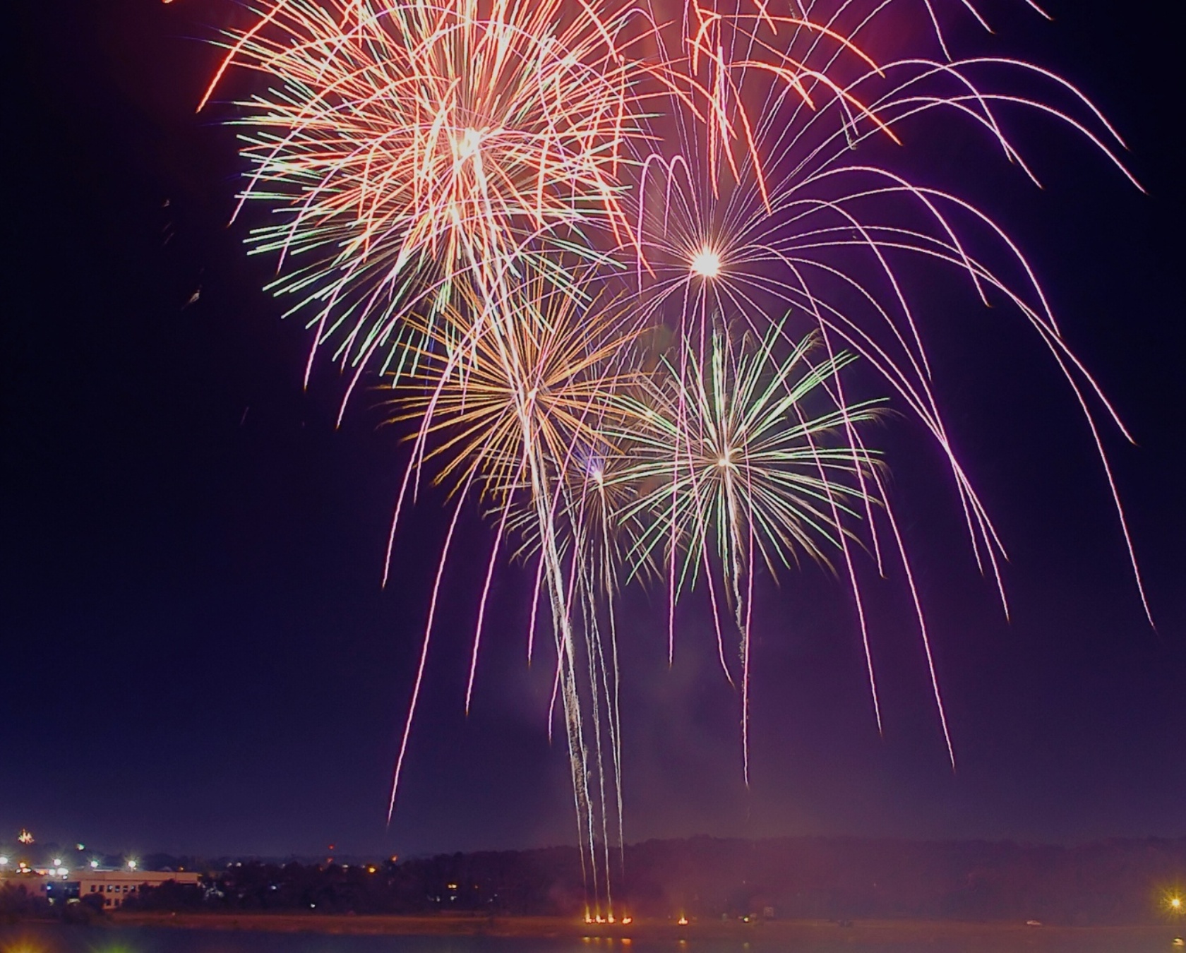Fireworks at Mount Trashmore park