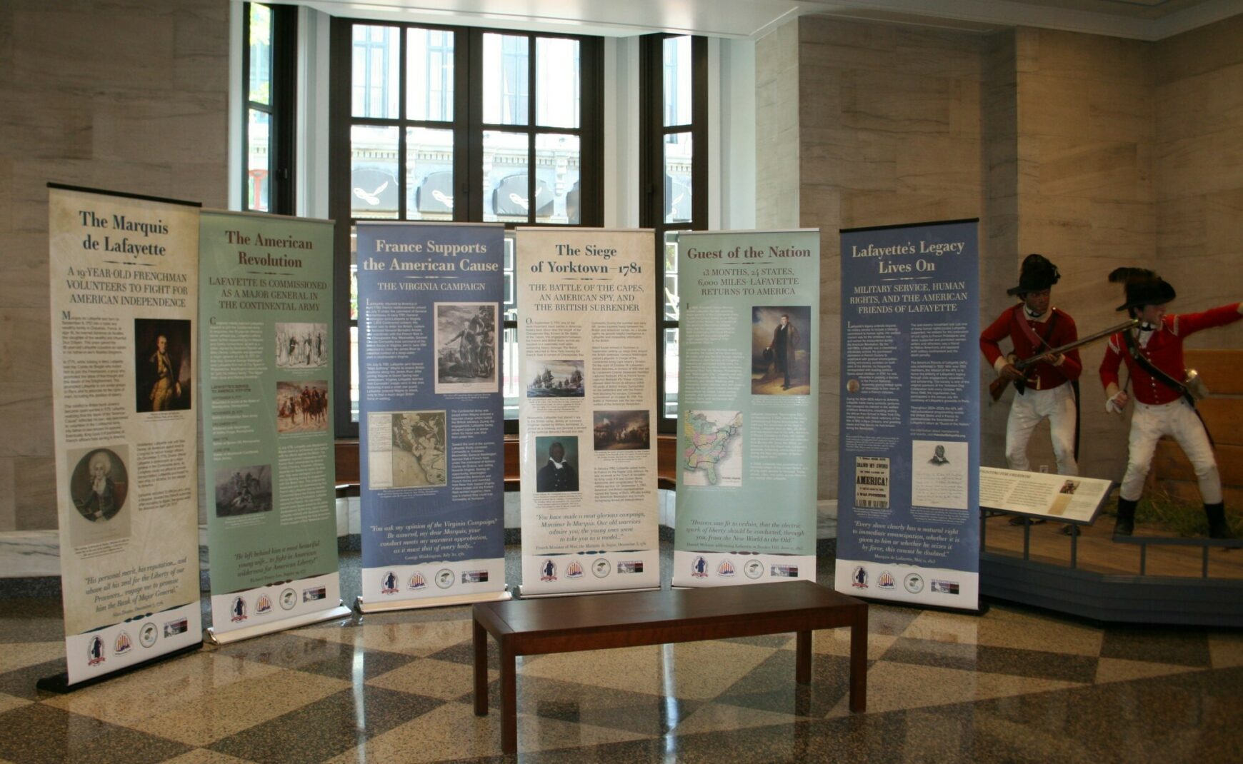 Lafayette Exhibit on Display in a Gallery