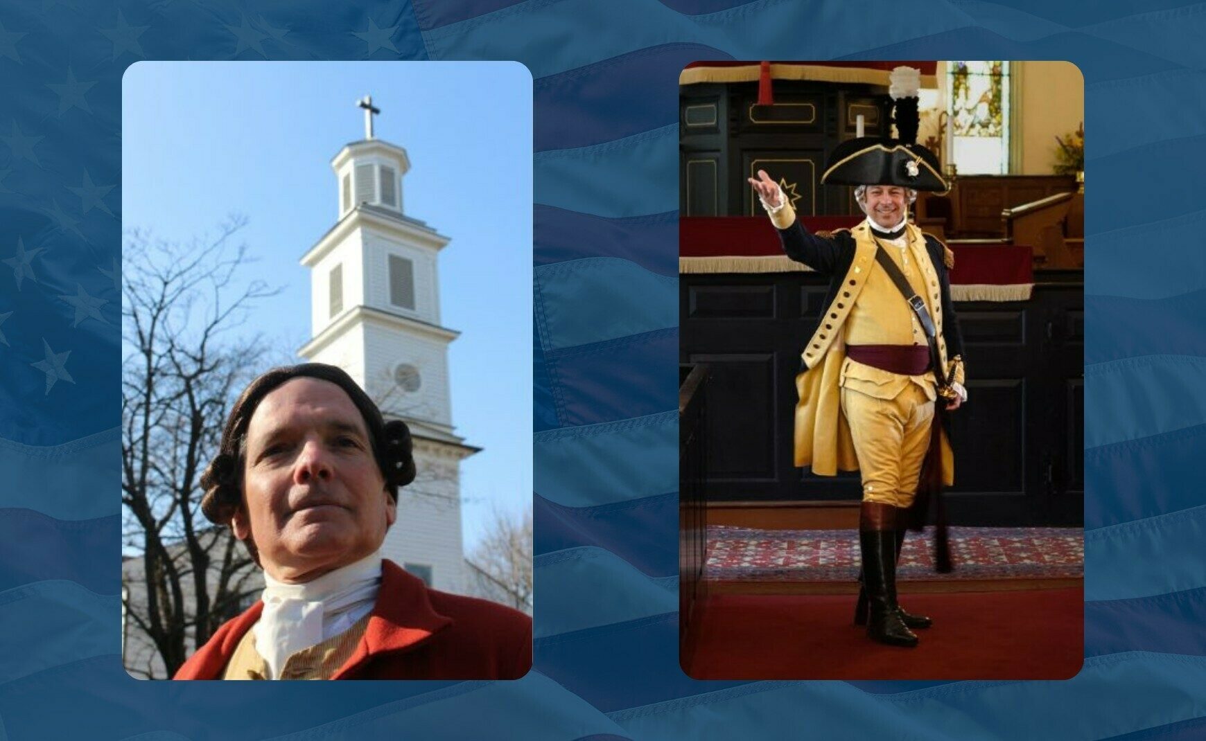 Actors portraying Patrick Henry the Marquis de Lafayette