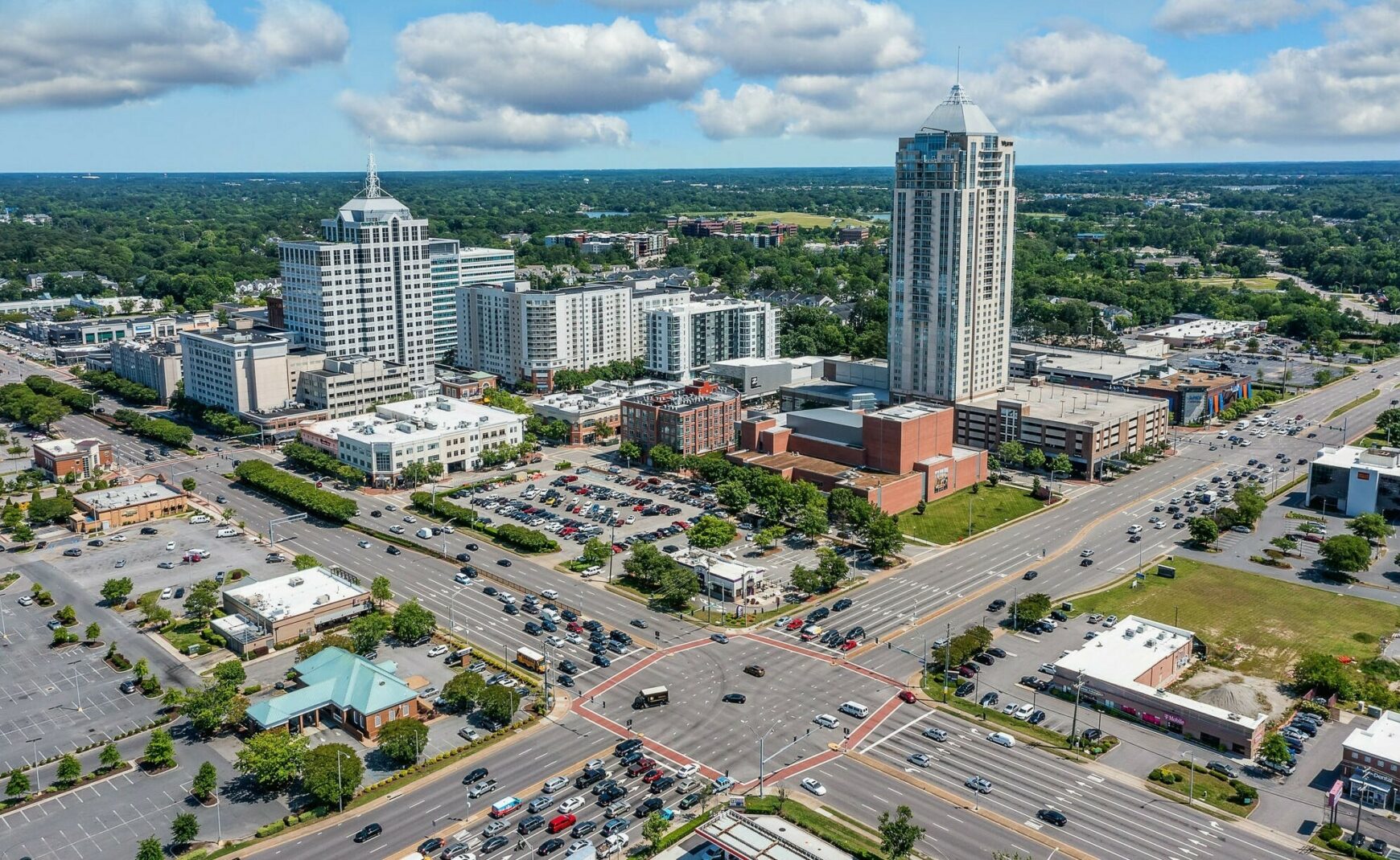 Aerial view of Virginia Beach Town Center