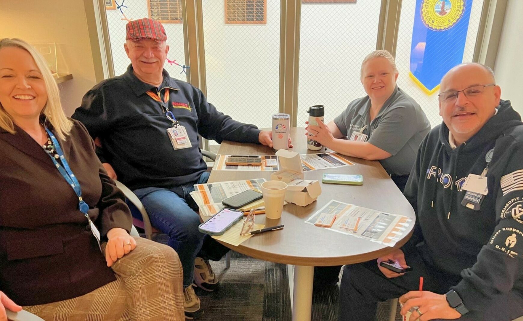 Dr Agnetti and Peer Support Team members