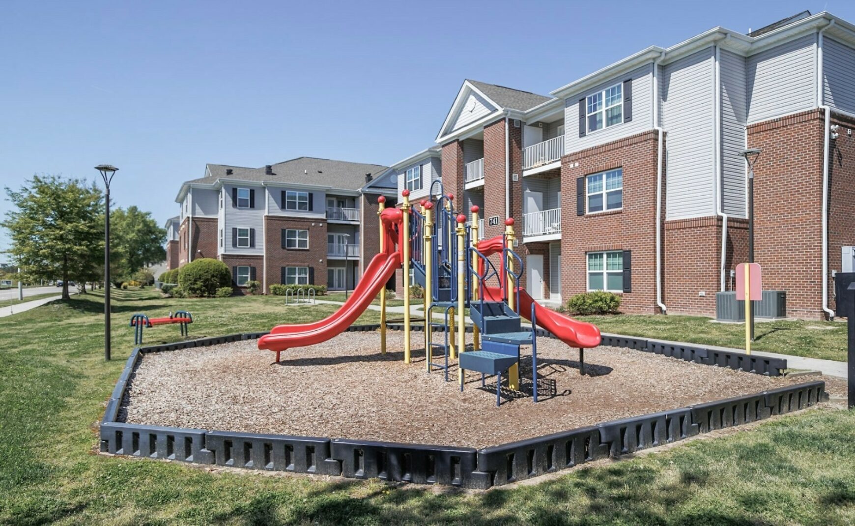 Exterior shot of playground at Summer Haven Apartments