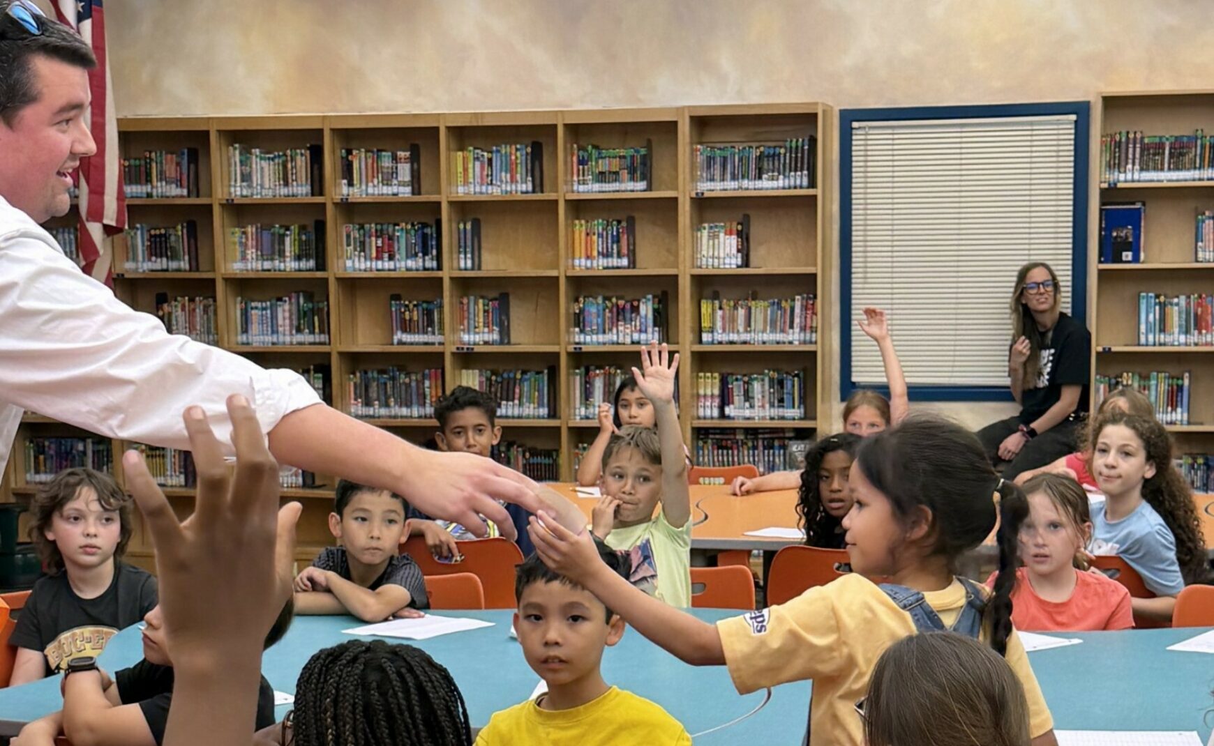 Kyle Coolbaugh teaching 4th Graders