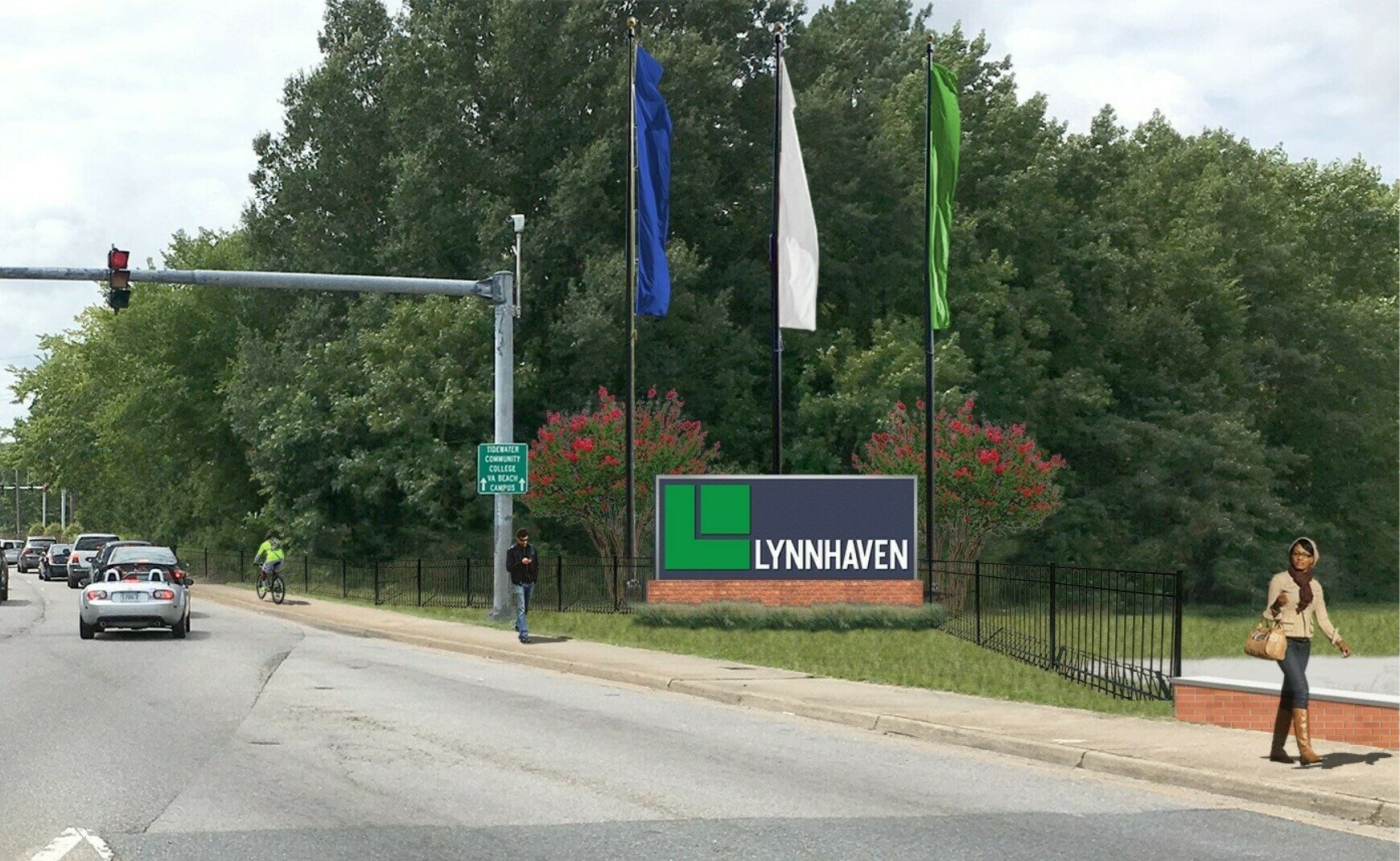 Rendering of sign on Lynnhaven Parkway