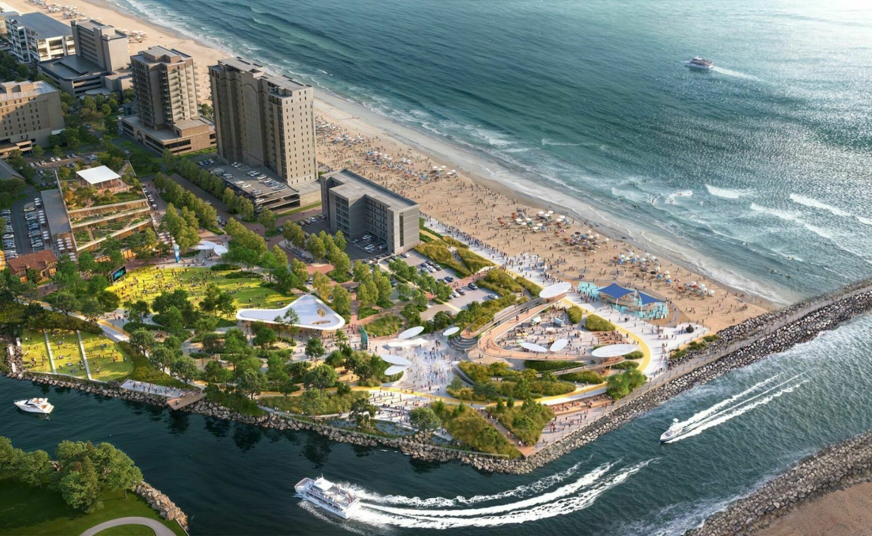 Rudee Park aerial render no labels