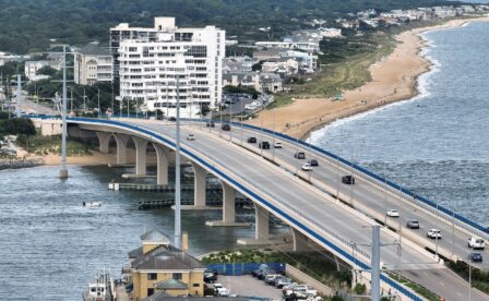 Aerial view of Lesner Bridge