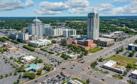 Aerial view of Virginia Beach Town Center