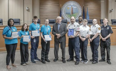 EMS Junior Squad and Mayor Dyer