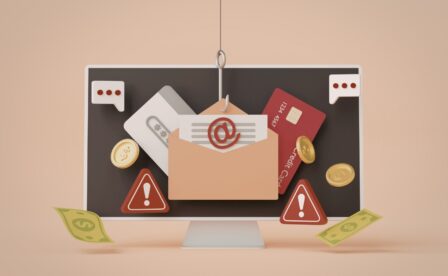 Email envelop on fishing hook