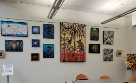 Oceanfront Area Library Gallery with Art