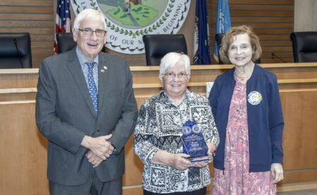 Rose Talbott with Mayor Bobby Dyer and Patti Phillips