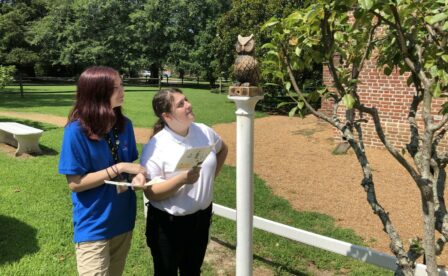 Two VB History Museums Staff Members on a Scavenger Hunt at Thoroughgood House