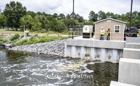 Windsor Woods Tide Gate near future site of Windsor Woods Pump Station