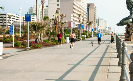 Runners on Virginia Beach Boardwalk