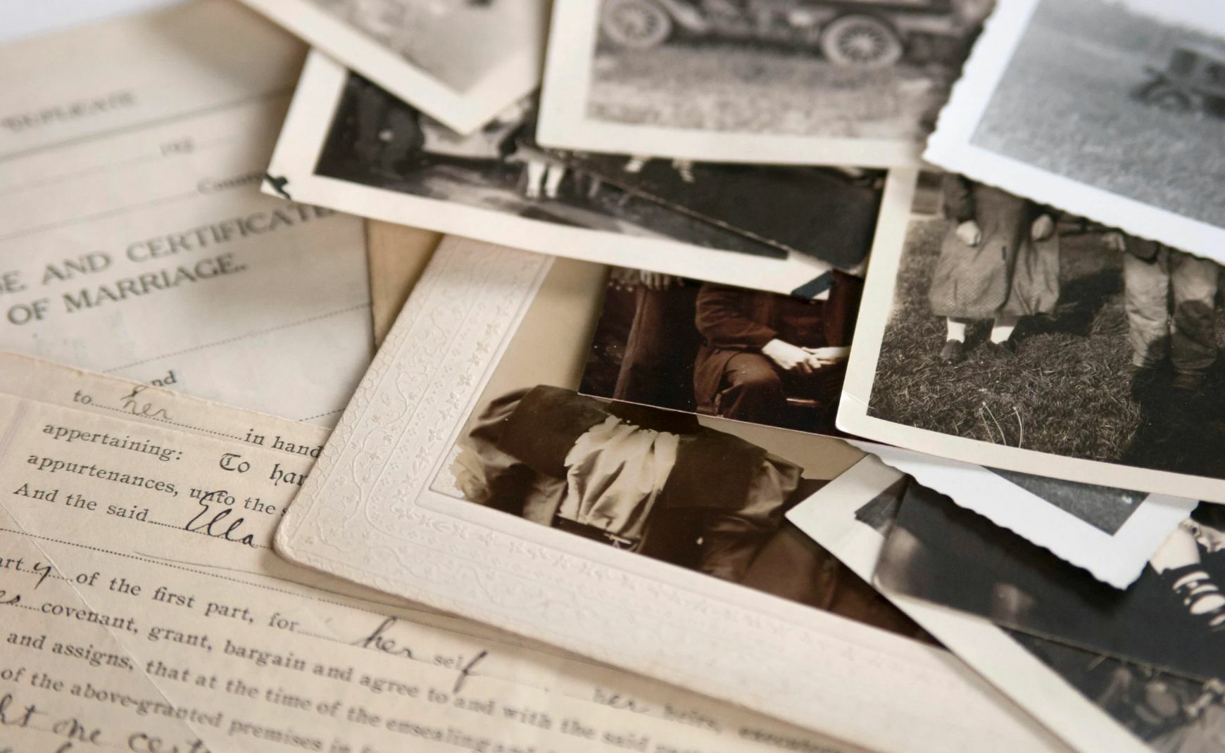 Old genealogy photos and documents