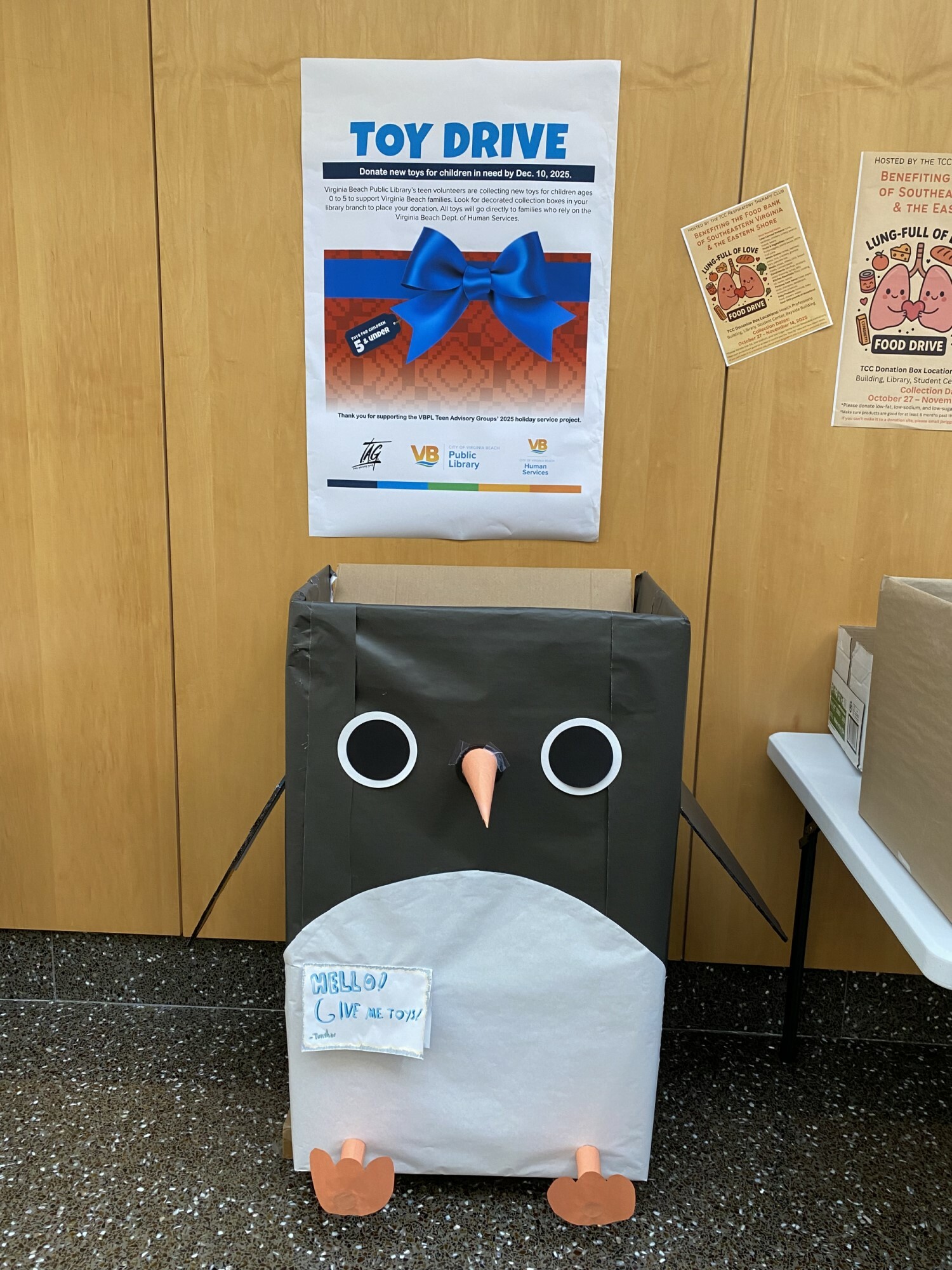 VBPL toy donation box