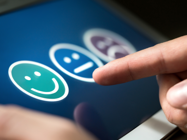 Survey option on touch screen device