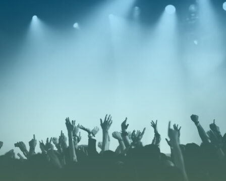 Hands in the air at a concert