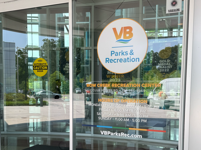 Bow Creek Recreation Center door decals