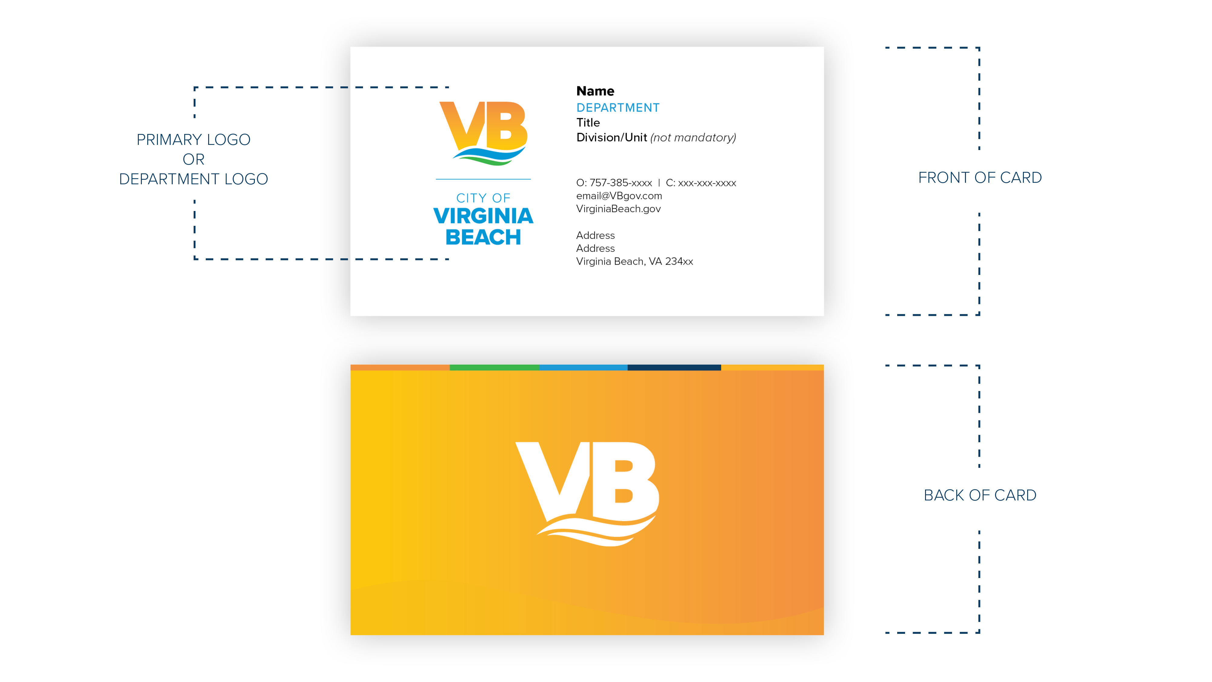 Example of Virginia Beach business card