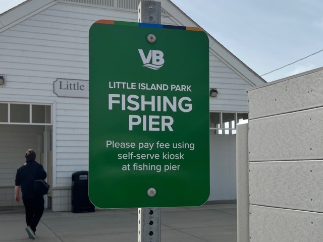 Little Island Park Fishing Pier sign