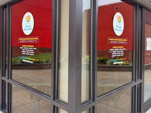 Princess Anne Recreation Center window signs