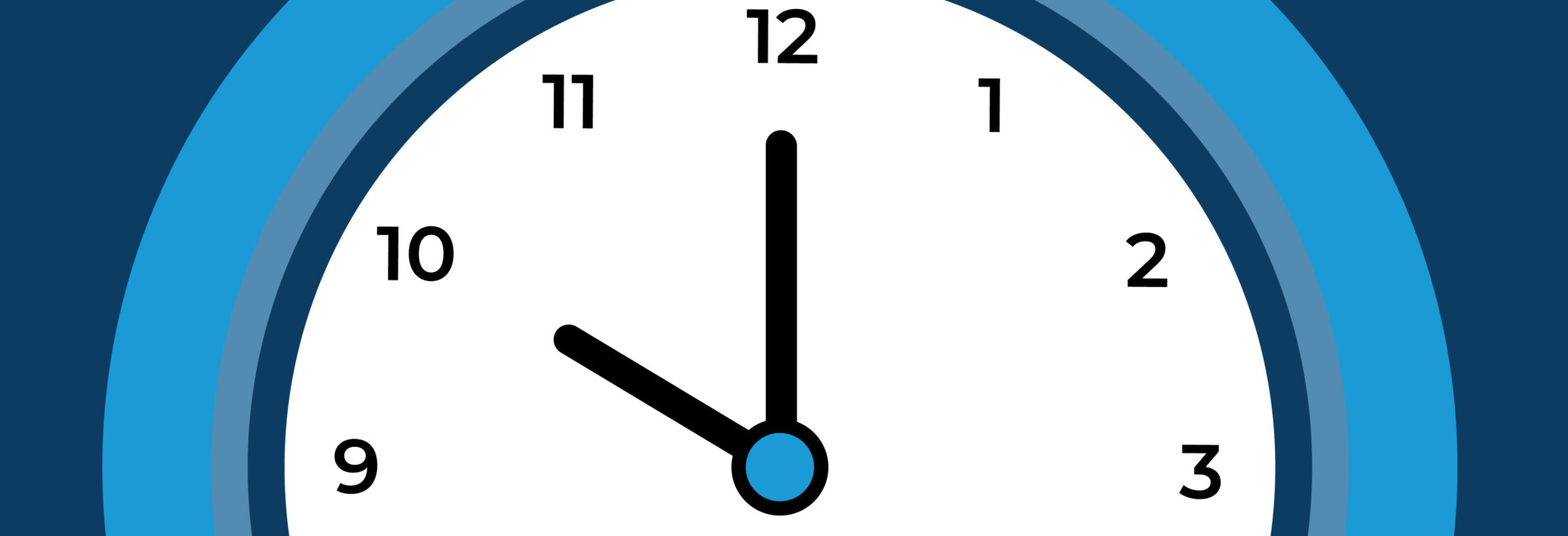 Clock showing 10