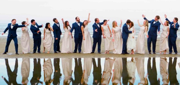 Bridal Party on the Beach