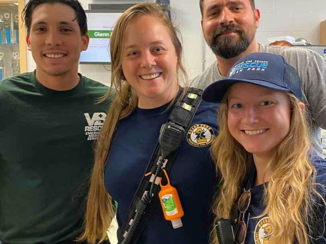 Members posed for photos during dinner at R8 during celebrating EMS Week