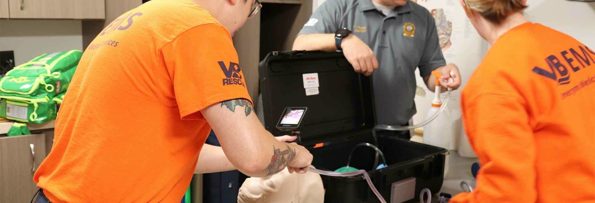 EMS employees on trainig