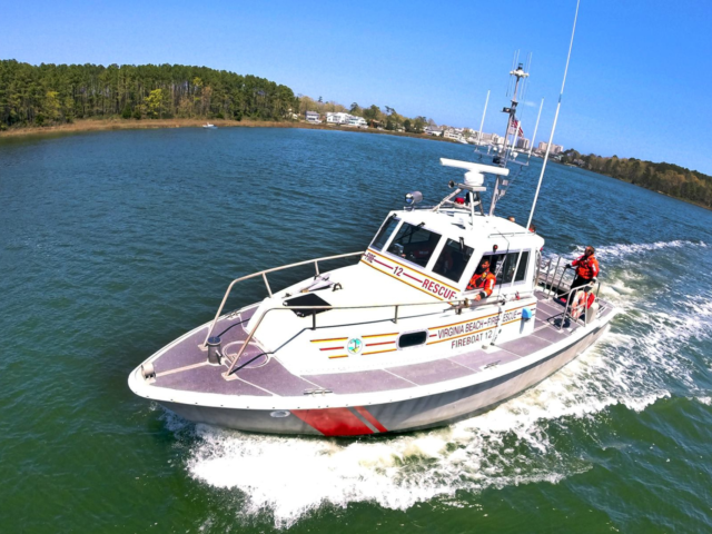 VBFD boat moving through the water
