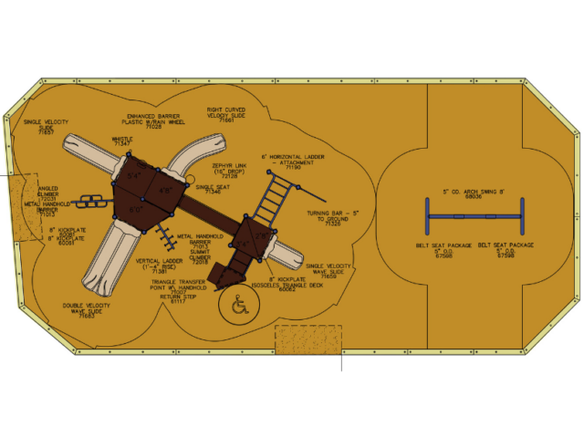 Plan view of new playset enlargement