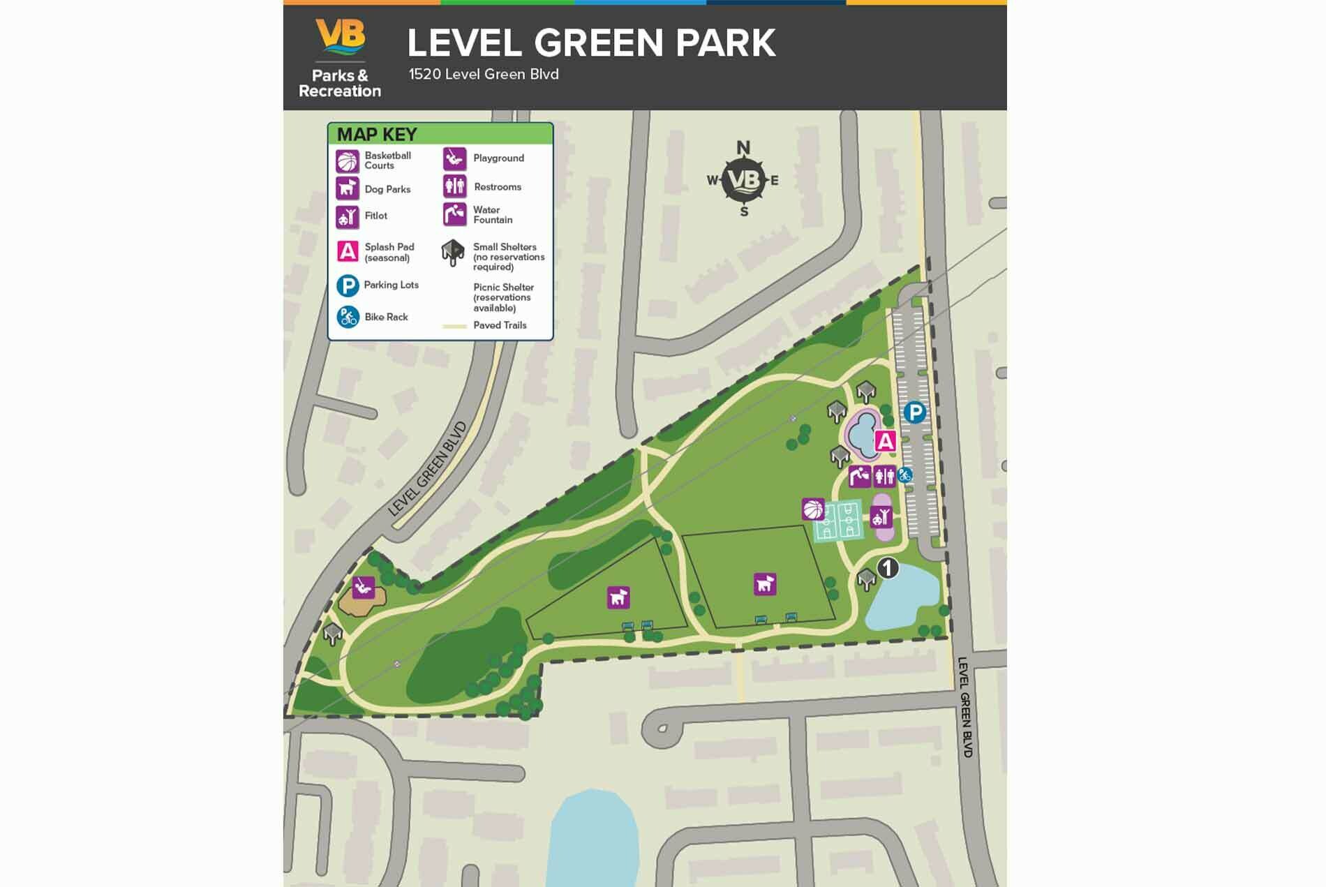 Level Green Map with Amenities