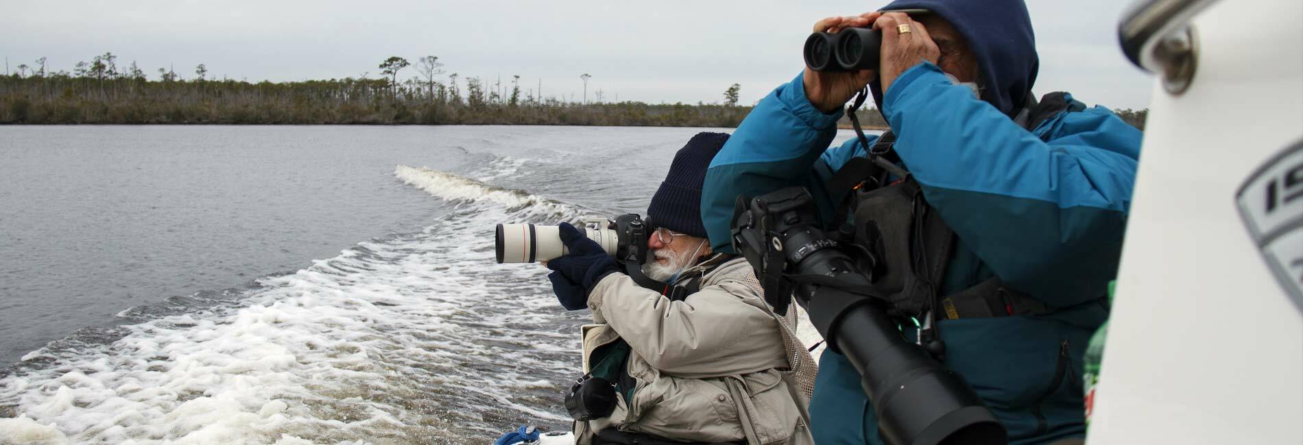 Photographers on a Boat