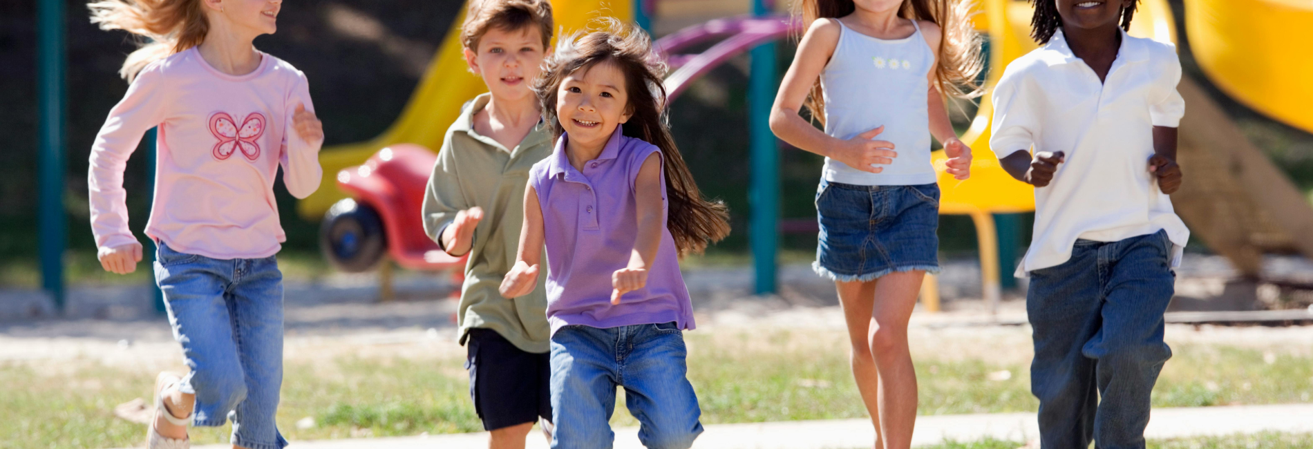 Kids Running In A Park