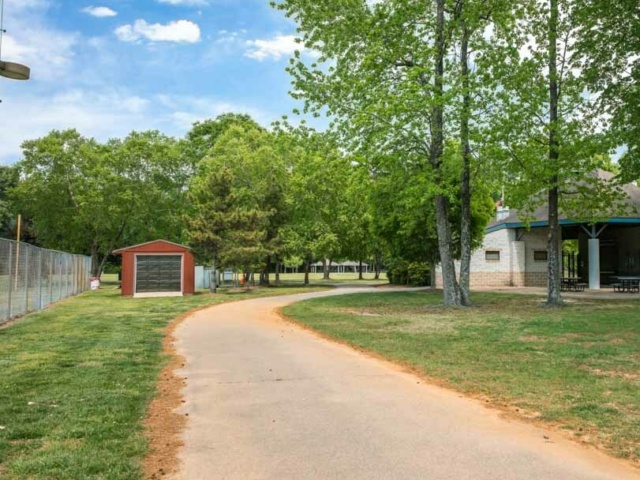 City view park paved path at city view park leading to the park facilities