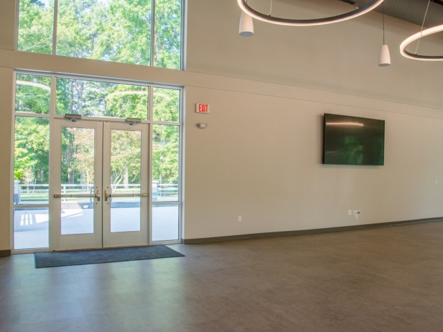 Main room entry and wall