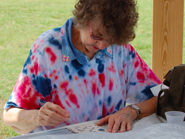 Senior Playing Bingo