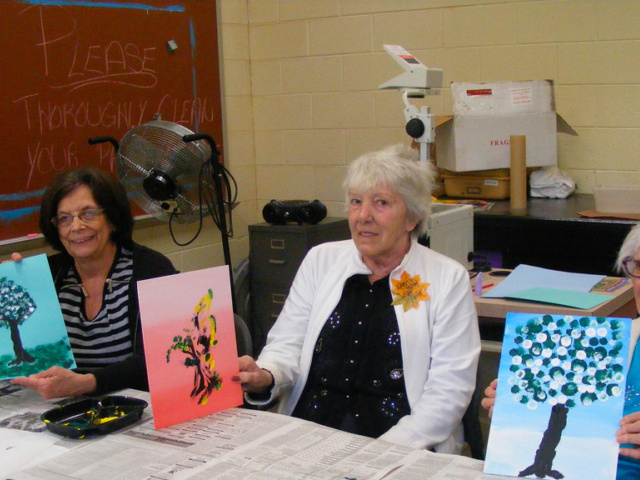 Seniors Painting Trees