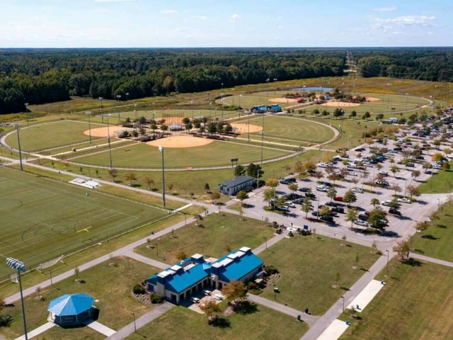 PAAC Gallery Parking Lot Aerial View