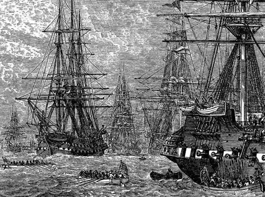 Illustration of boats during 18th century