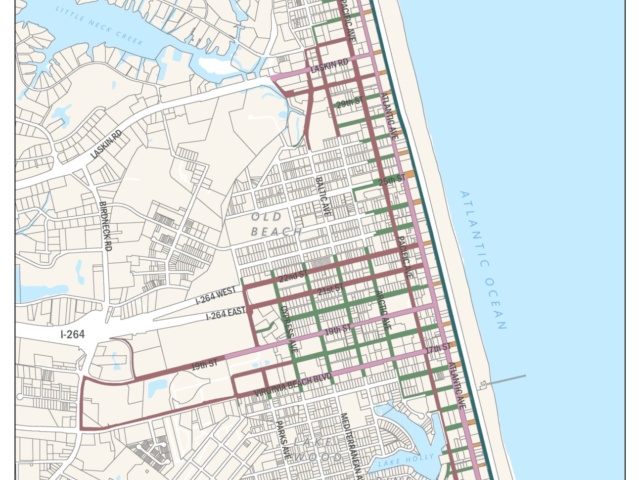 Oceanfront Resort District City - Frontage Map