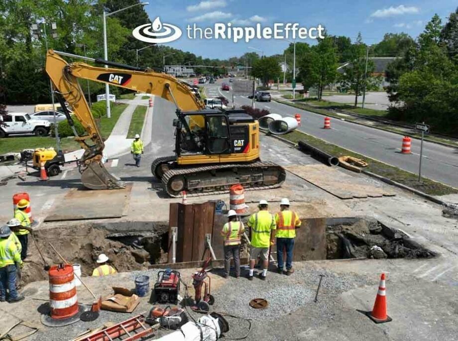 Seatack flood protection program project construction carousel