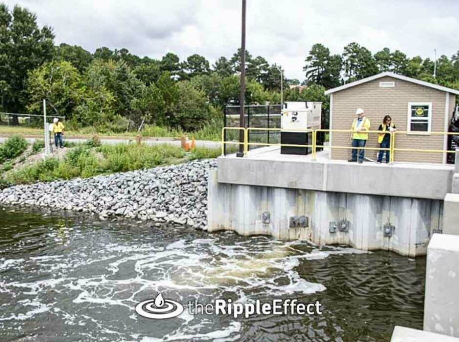 Employees at Windsor Woods pump station