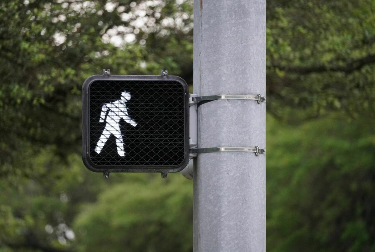 Crosswalk signal indicating to walk