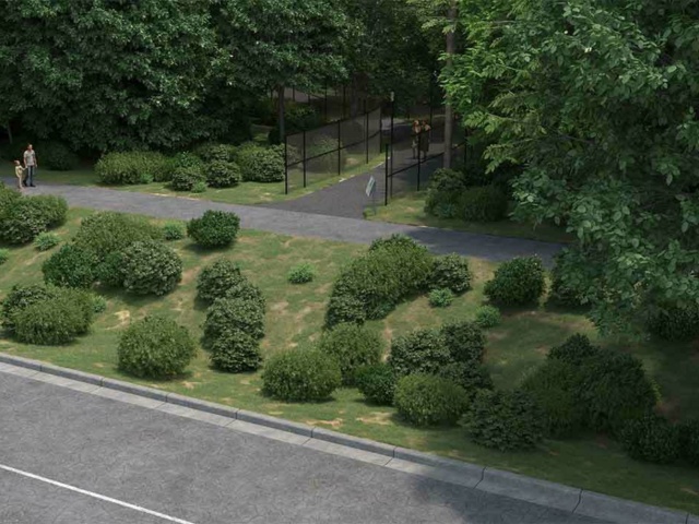 Street View from Norfolk Avenue of Existing Path and Proposed Shared Use Path and Fencing